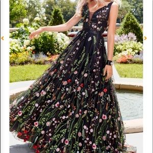 Clarisse Print A Line Dress